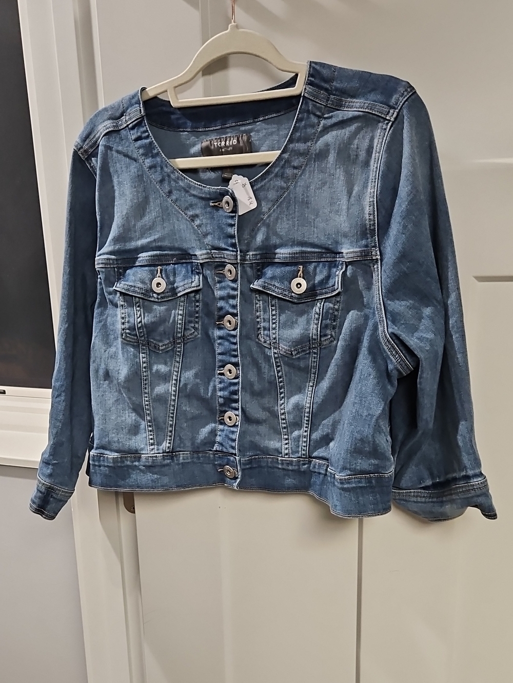 torrid Light Blue Round-Neck Denim Jacket